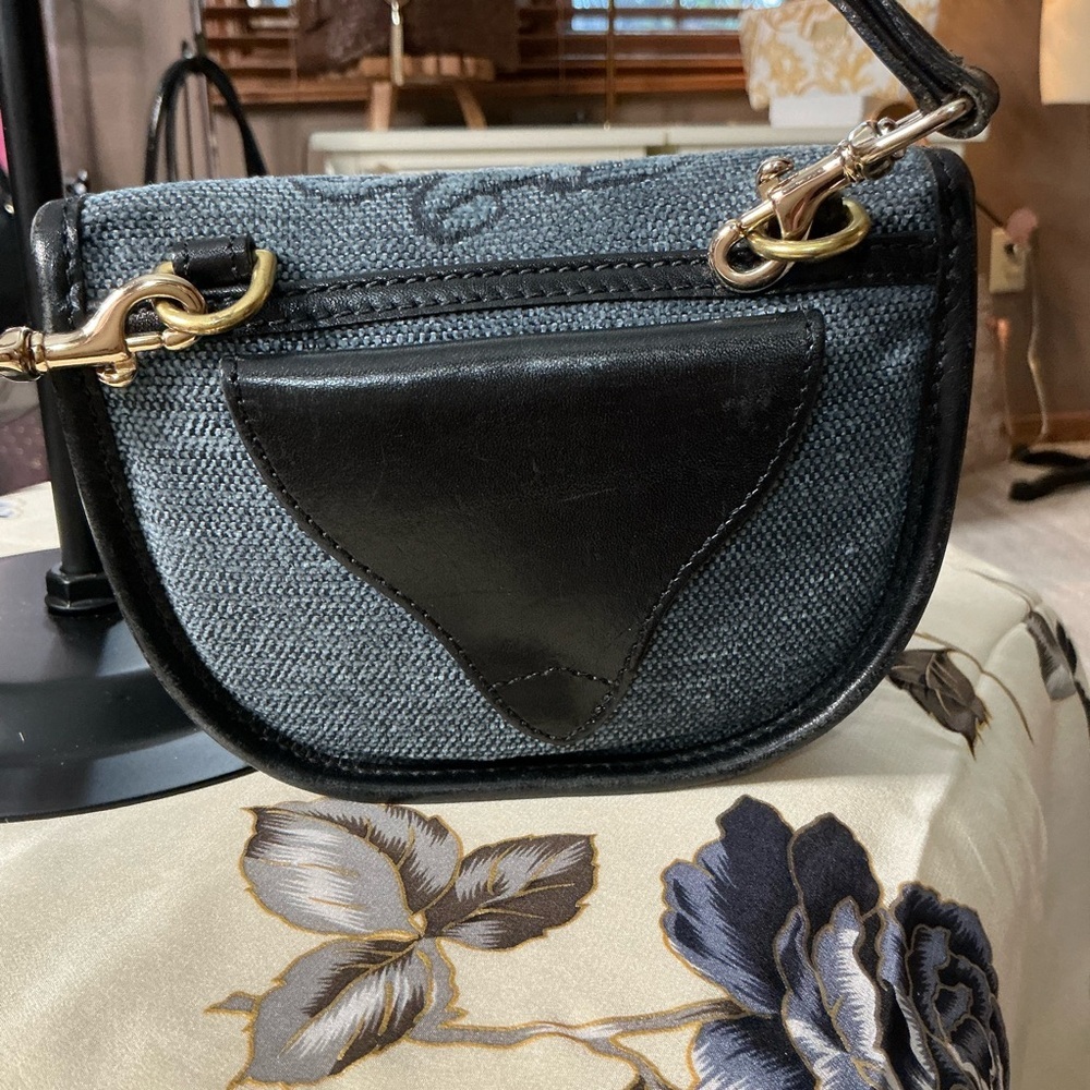 Dooney & Bourke Blue and Black Crossbody Bag with Logo - Picture 6 of 11